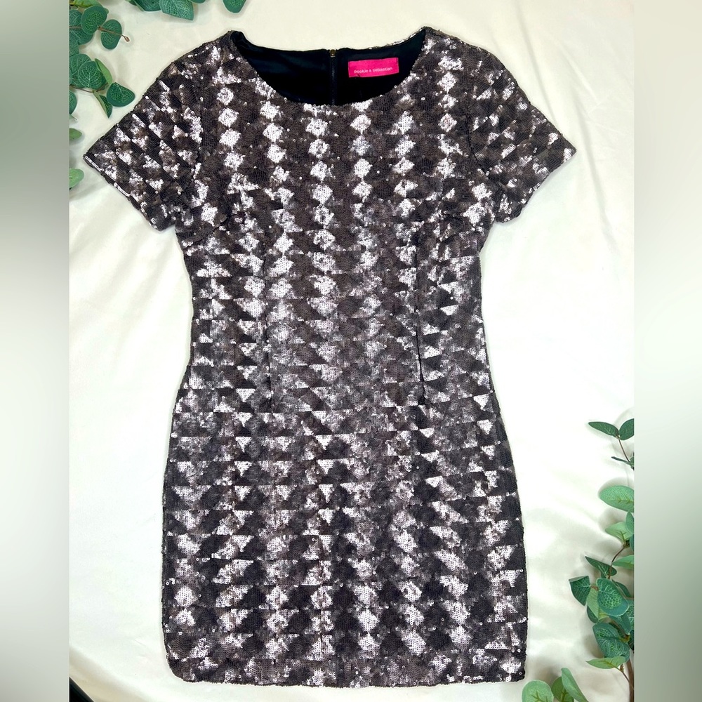 Gunmetal Sequin Dress